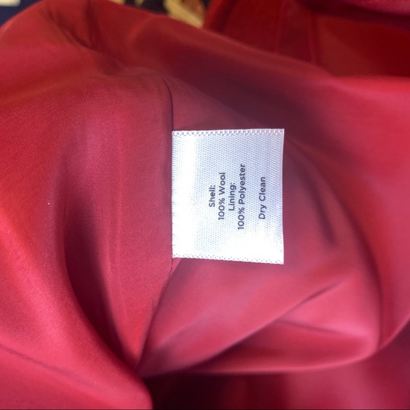 Talbots Red 100% Wool Pencil Skirt NWT 12 - Picture 6 of 6